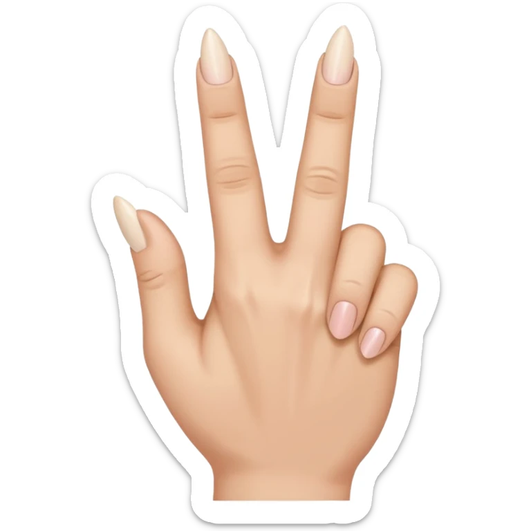 A hand with only the middle finger, the thumb, and the pinky pointed up. The ring and index fingers are down sticker
