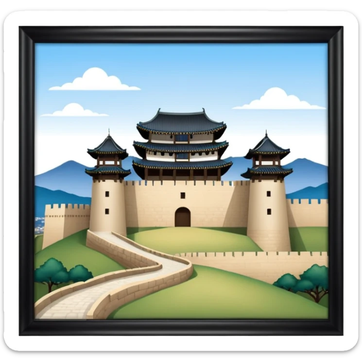 South Korea suwon Hwaseong Fortress Palace castle sticker