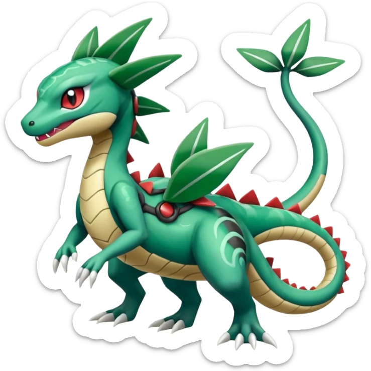 Meloetta-Rayquaza-Feraligatr-Pokémon-Fakémon-creature sticker