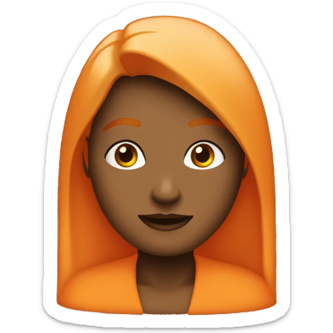 Una. De color naranja  sticker