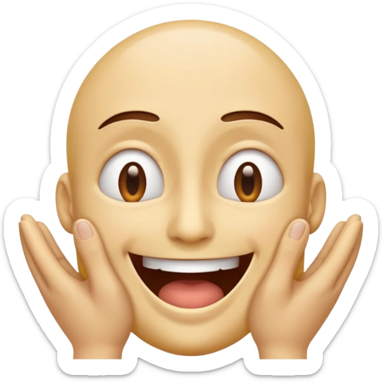 I want an overly excited face that says “I am so excited, I cannot contain. With eyes tightly squeezed closed together and a big grin emoji. sticker