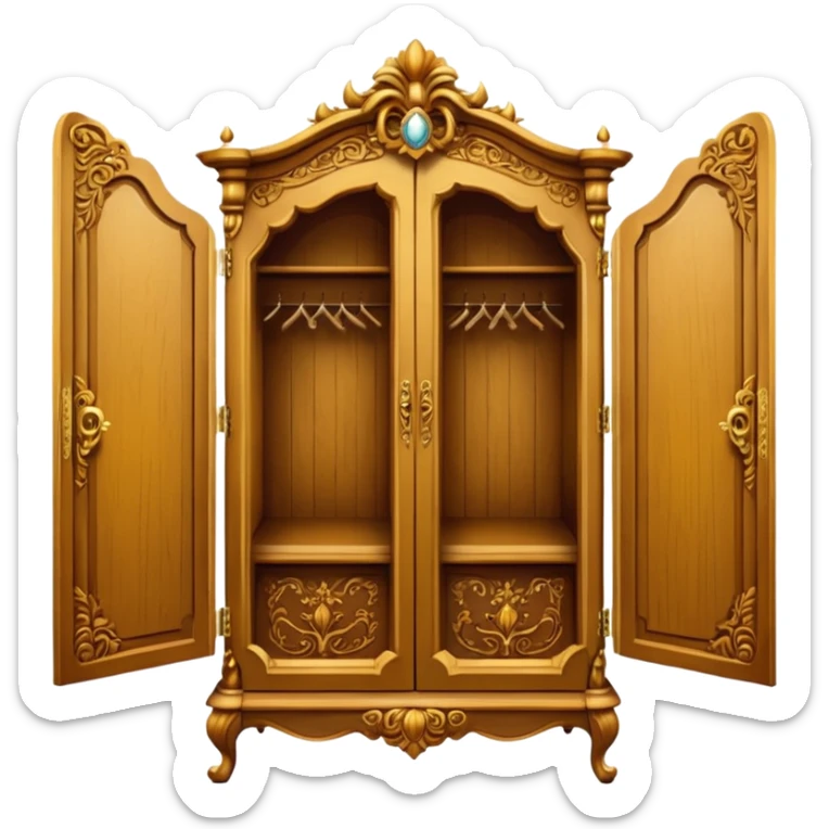 the lady who was turned into a wardrobe by magic, a character from the fairy tale Beauty and the Beast sticker
