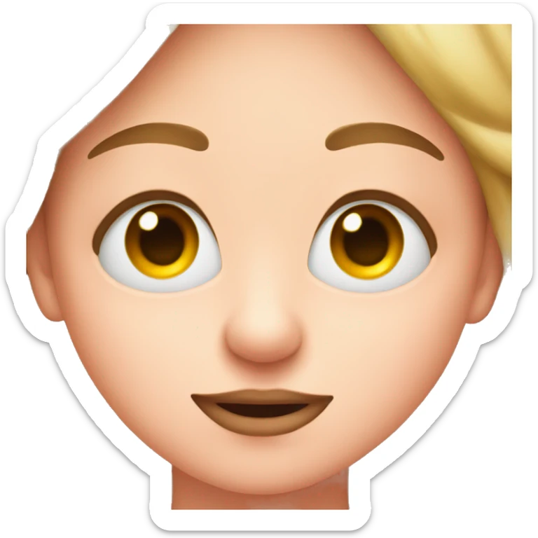 Nose emoji with peach on top of the nose bridge  sticker