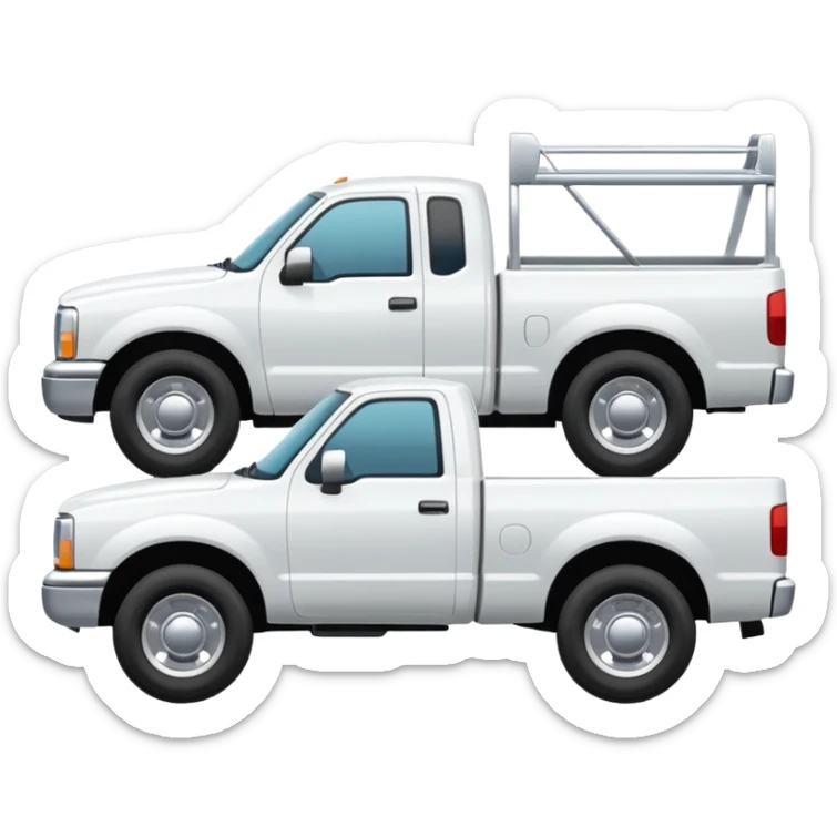 WHITE PICKUPTRUCK SIDE VIEW ELLISDON ON SIDE OF TRUCK sticker