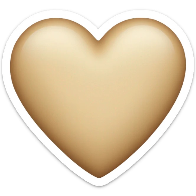 Beige heart  sticker