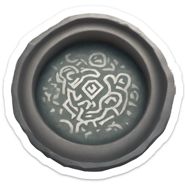 
The Pensieve is a wide, shallow stone basin with intricate runes around its edges. It holds a silvery, swirling substance that allows users to view and experience memories in real-time. sticker