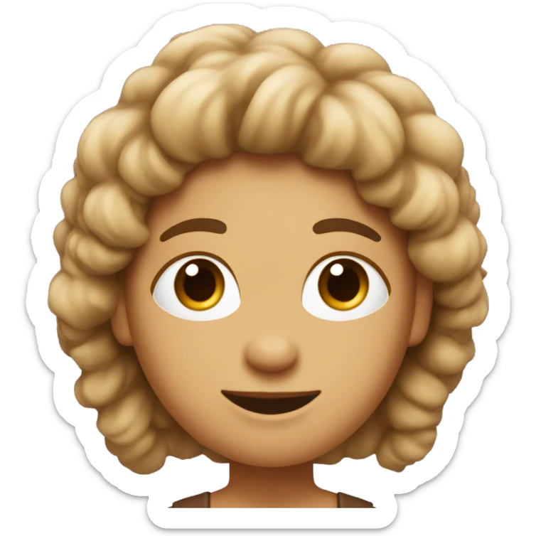 un mec avec les cheuveux frissé et la peaux marron claire sticker