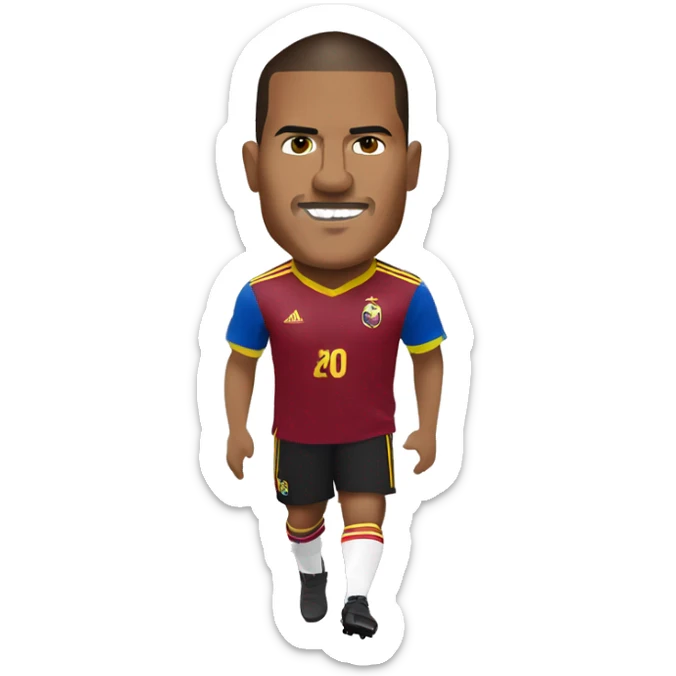 salomon rondon wearing Venezuela adidas t-shirt sticker