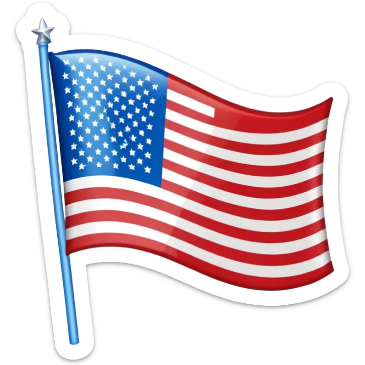 quiero un emoji del estado USA con su bandera sticker