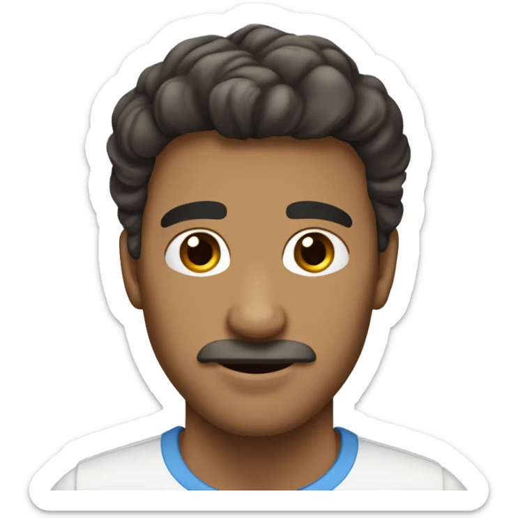 Hombre blanco, sin bigote, joven, cabello castaño claro y ojos azules  sticker