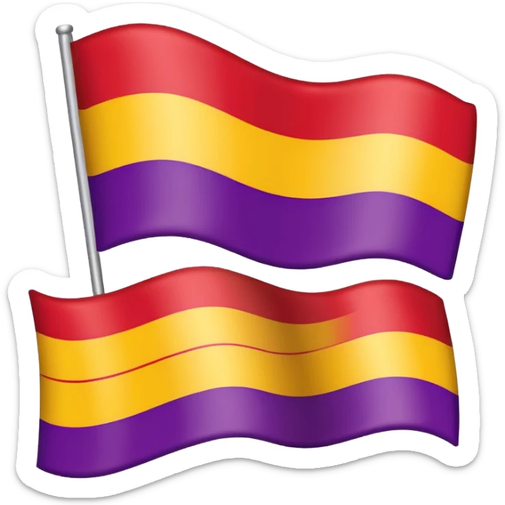 Bandera republicana española sin el símbolo del medio sticker