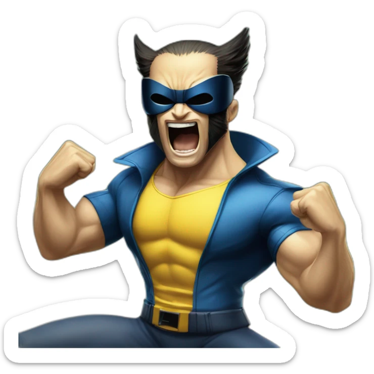 Wolverine of the "X men" dancing Gangnam style sticker