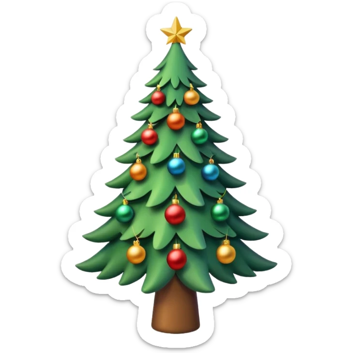 tall christmas tree sticker