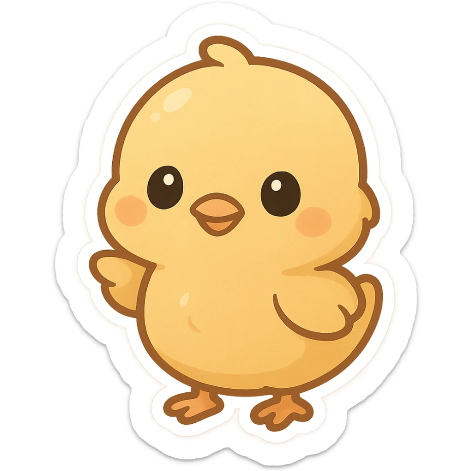 Baby chick sticker