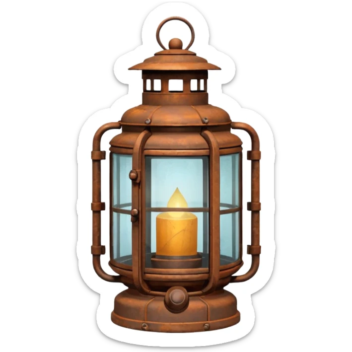 old lantern sticker