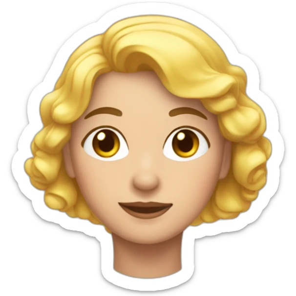 quiero un emoji de una mujer blanca catira peluquera sticker