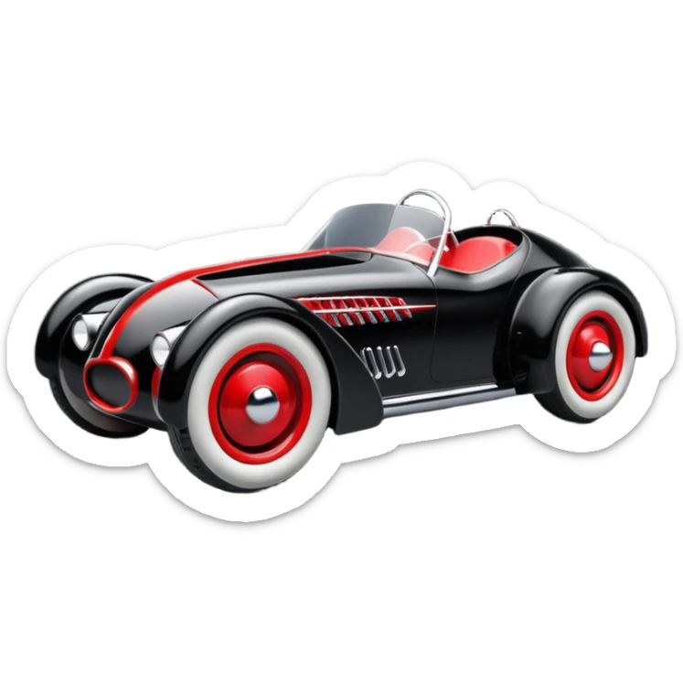 Hot rod Cat Woman’s retro futuristic Catmobile rc car  sticker