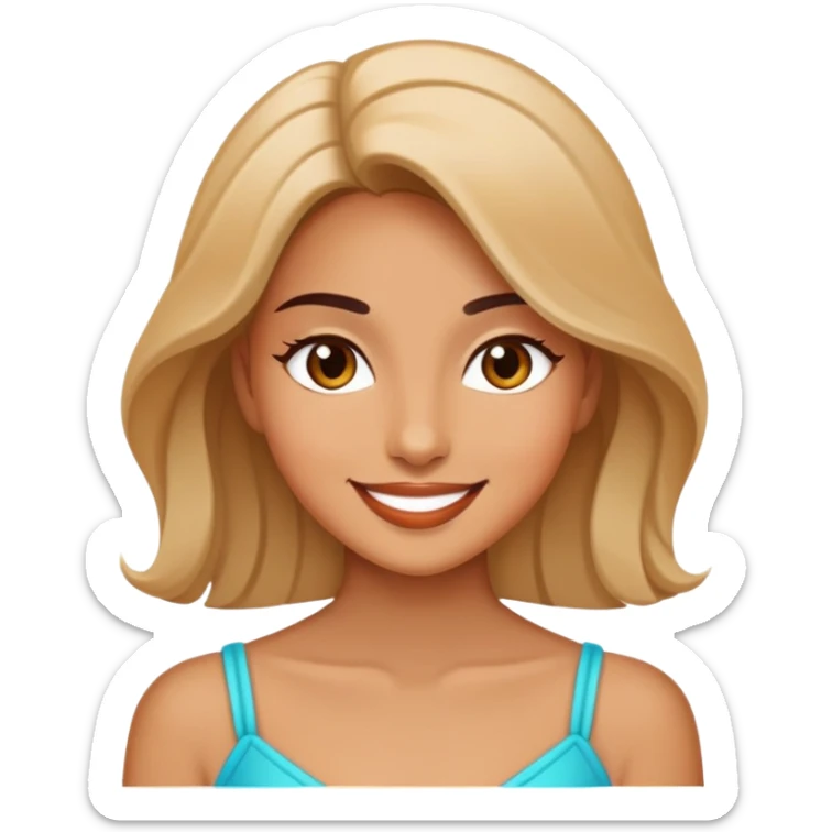 A graceful beauty with a radiant smile, a twinkle in her eyes, and an effortless sense of style that leaves a lasting impression sticker