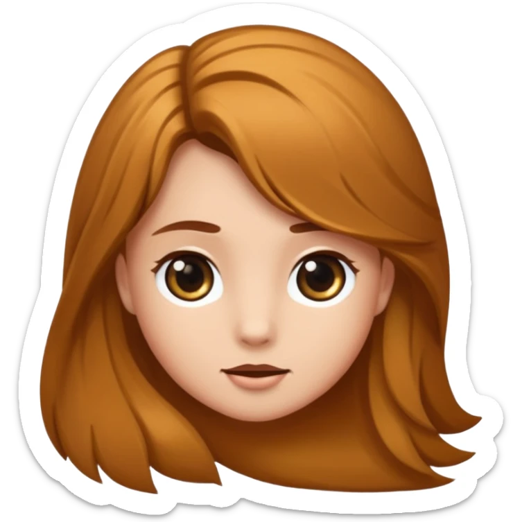 Ein braunhaariges Mädchen mit langen glatten Haaren und sitzend auf einem Braunen Pferd mit schwarzer Mähne  sticker