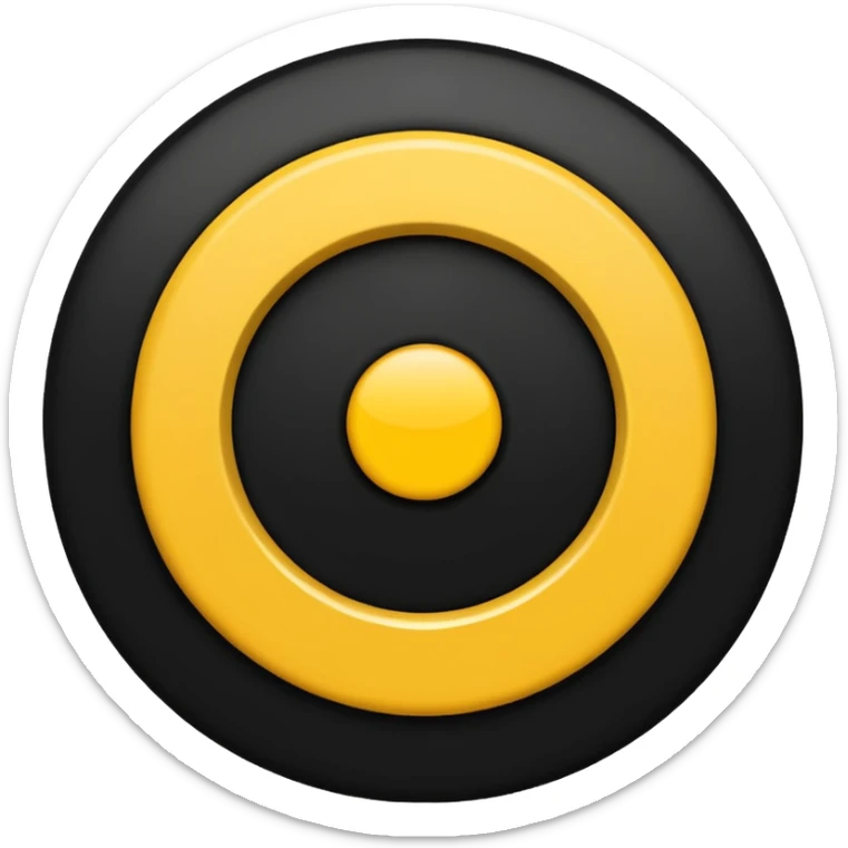 Le rond il est jaune foncé sans aucune forme de visage et mettez ensuite une étoile noire au milieu  sticker