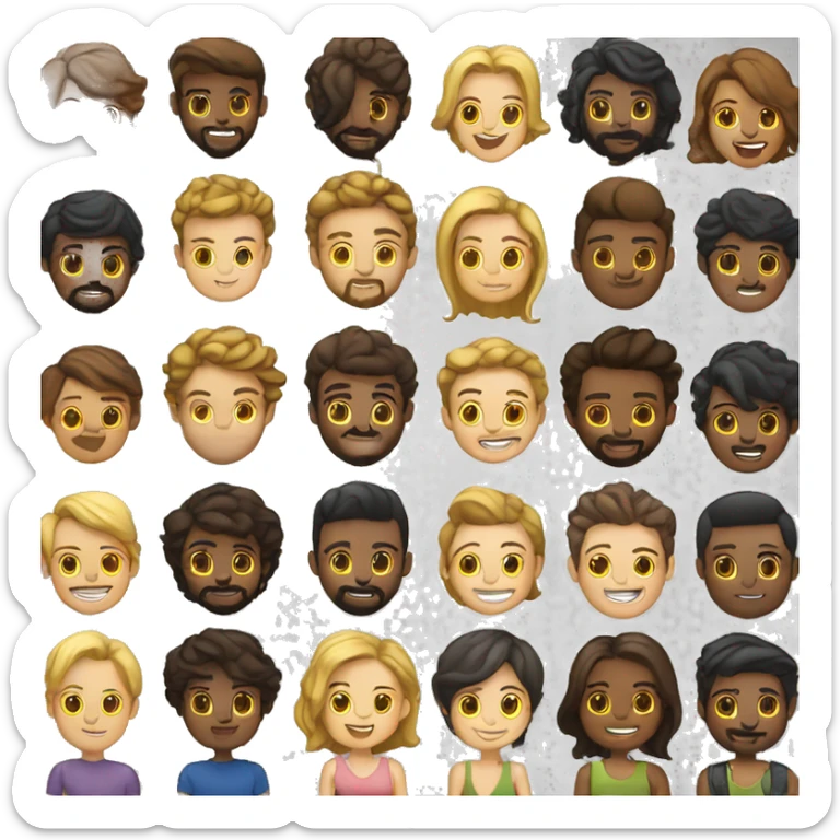 friend group with mixed homosexual and heterosexual men and women that are not well sticker