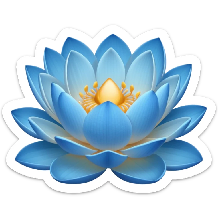lotos emoji, a slight glow
acceptable сolors: blue, light blue, warm white, light sandy sticker
