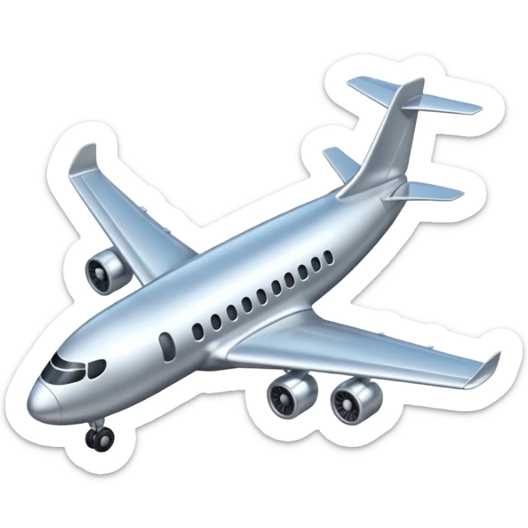quiero un emoji de avion que sea lo mas real posible sticker