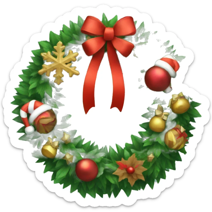 christmas wreath  sticker
