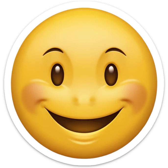 A smiley with half yellow and half brown face smiling. HALF. Hallf of its face is yellow on one side. The other is brown sticker