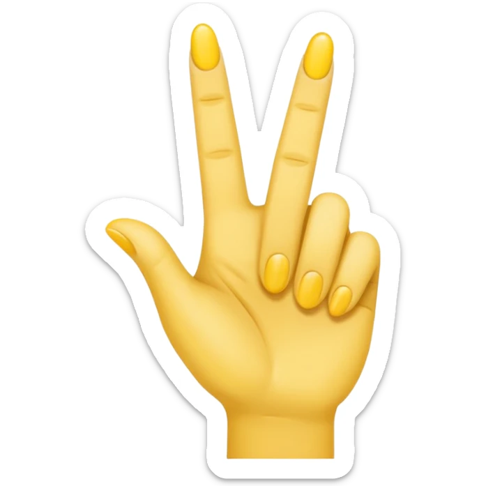 hand but only the index finger pointing up, other fingers closed yellow emoji style  sticker