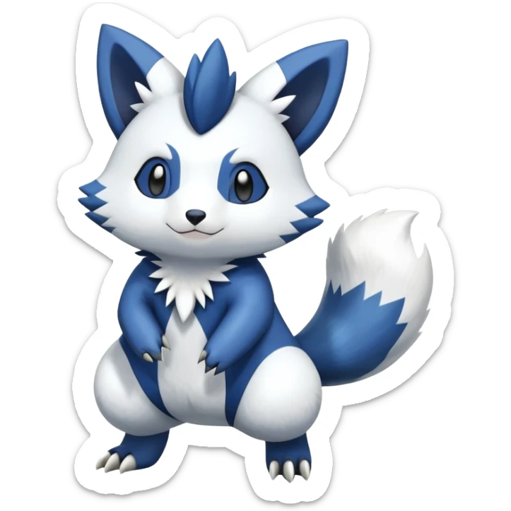 Shiny Furret-Oshawott-Meowstic-Zangoose-Hybrid (Full body) sticker