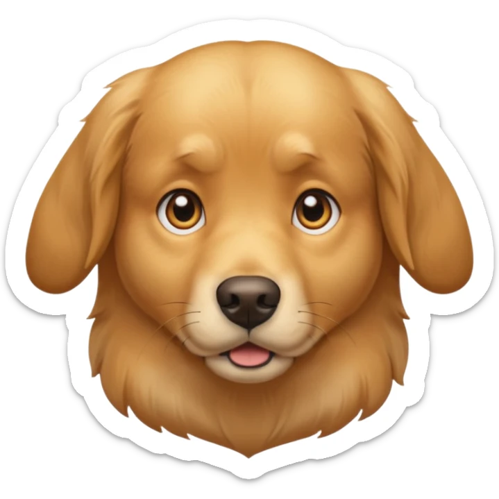 I want an emoji of a goldenretriever who is scared sticker