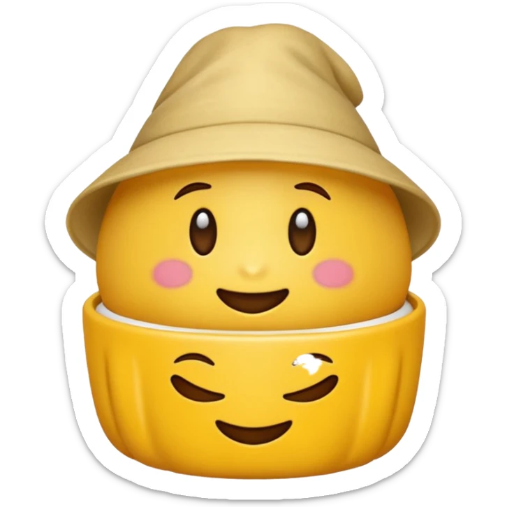 Ein gelber Emoji der einen Handkuss macht und Chefkoch ist sticker