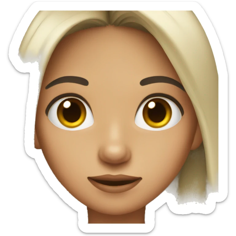 A girl with wheatish skin, dark hair and eyes sticker