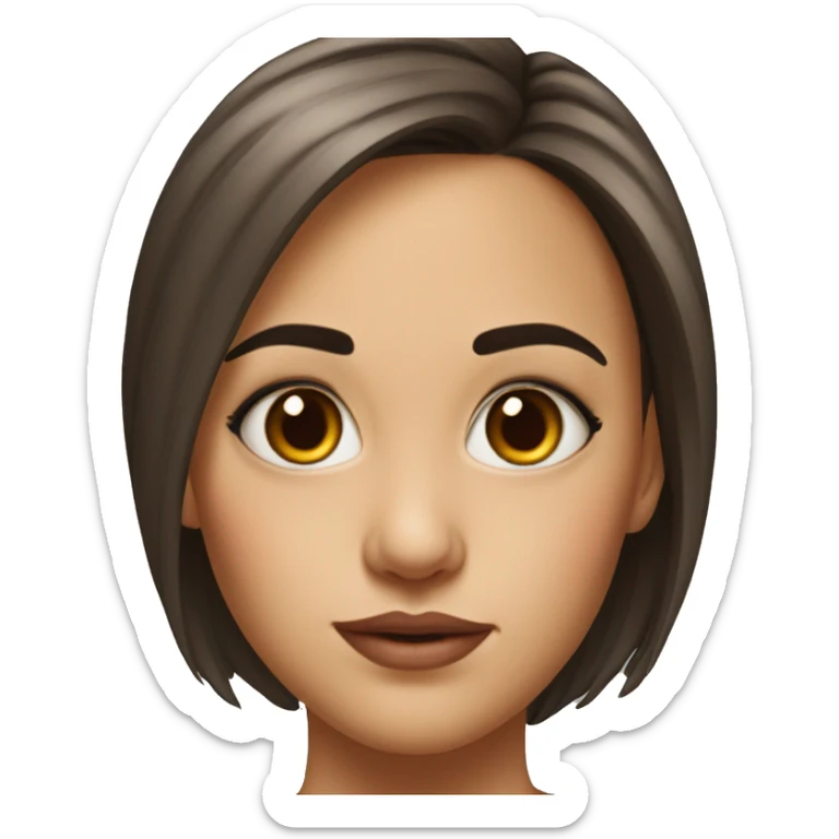 realistic portrait of a girl just of brows sticker