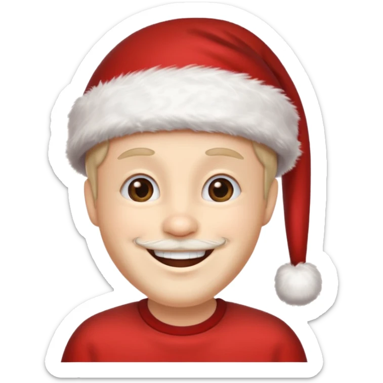 create a realistic emoji of a logistic person saying merry christmas sticker
