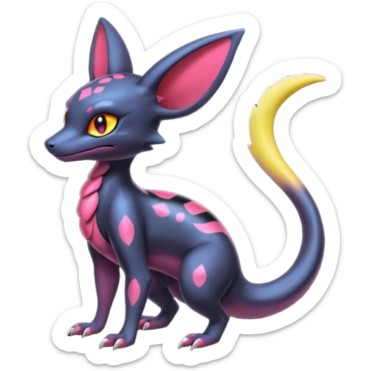 Shiny Salandit-Umbreon-Genet-Noivern-Noibat-Hybrid (Full body) sticker