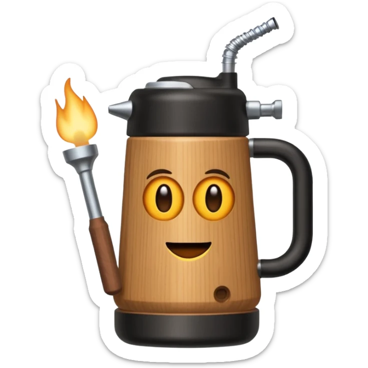 Un termo con un mate. El termo de color negro con la marca stanley y el mate que tenga una bombilla y que sea de color madera, marrón sticker