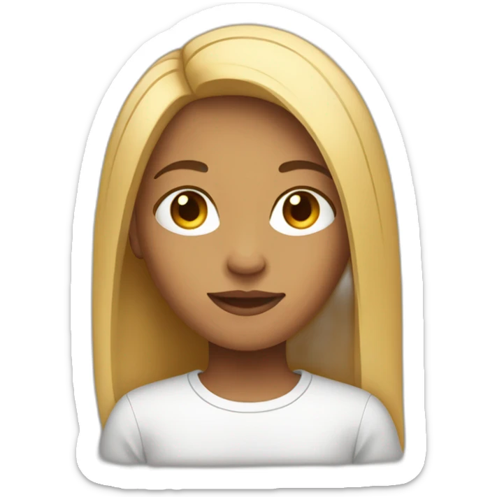 A mulatto teenager with straight hair and a laptop sticker