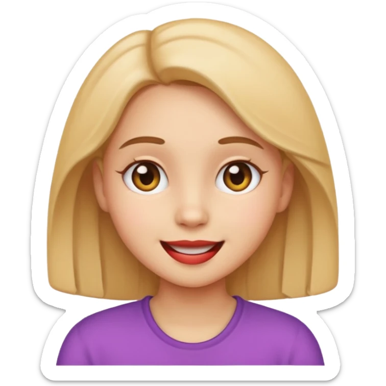 Obsessed girl emoji seems cute but lost in the love sticker