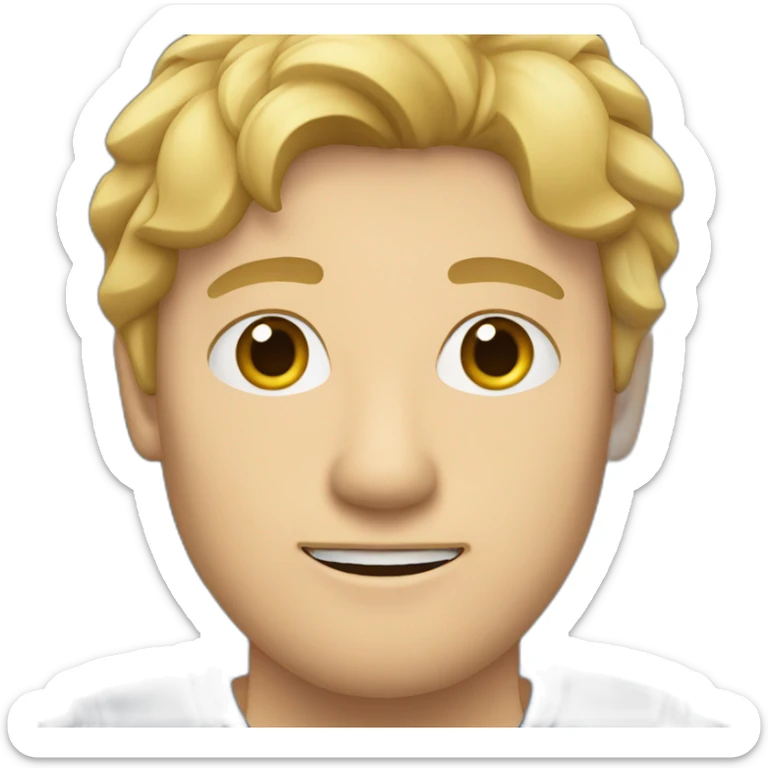 Caucasien man with blond hair sticker
