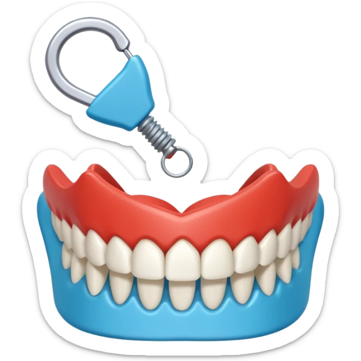 Aislamiento absoluto dental, con la grapa y la goma dique sticker