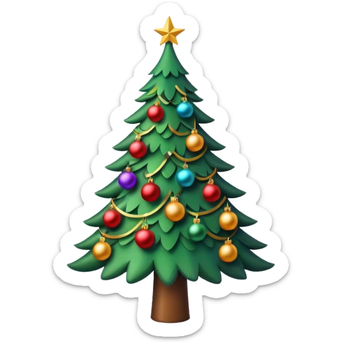 tall christmas tree sticker