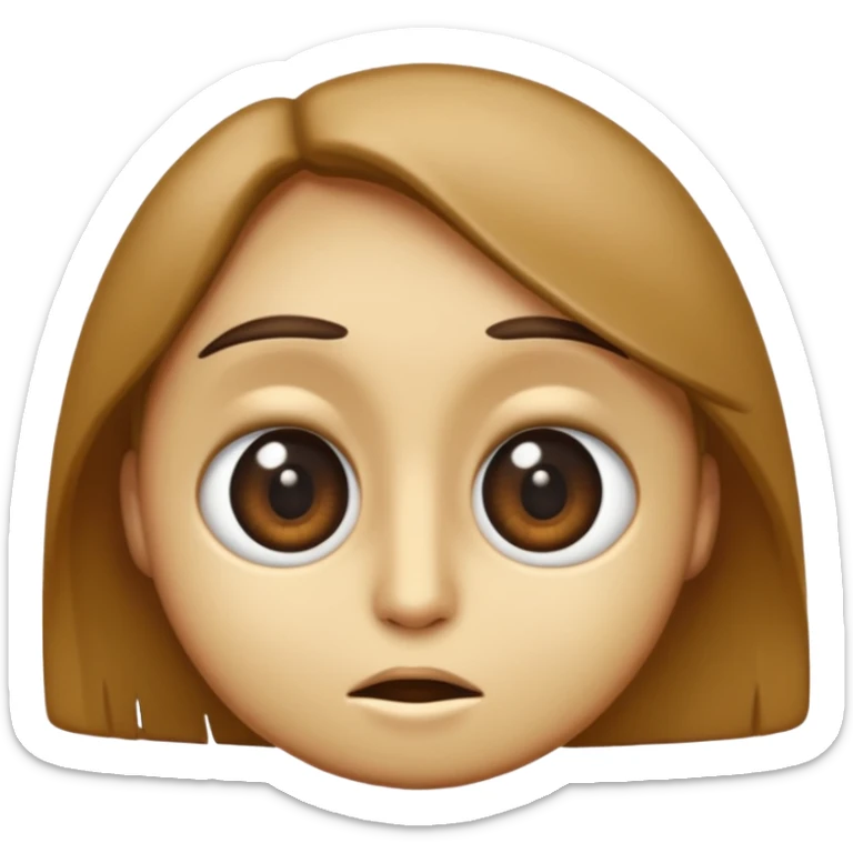 a emoji with a big eye but side eye with a sepia face but from side profile sticker