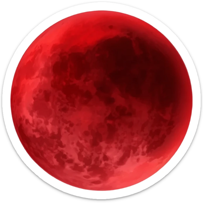 Crimson Moon blood moon black dark night scenery  sticker