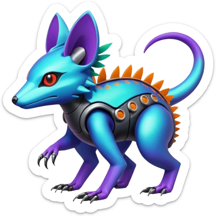  exotic tropical cyber-Sleuth-Loyd-Garmaddon-Litten-Linoone-Noibat-Fakémon-Pokémon-Vernid-creature sticker