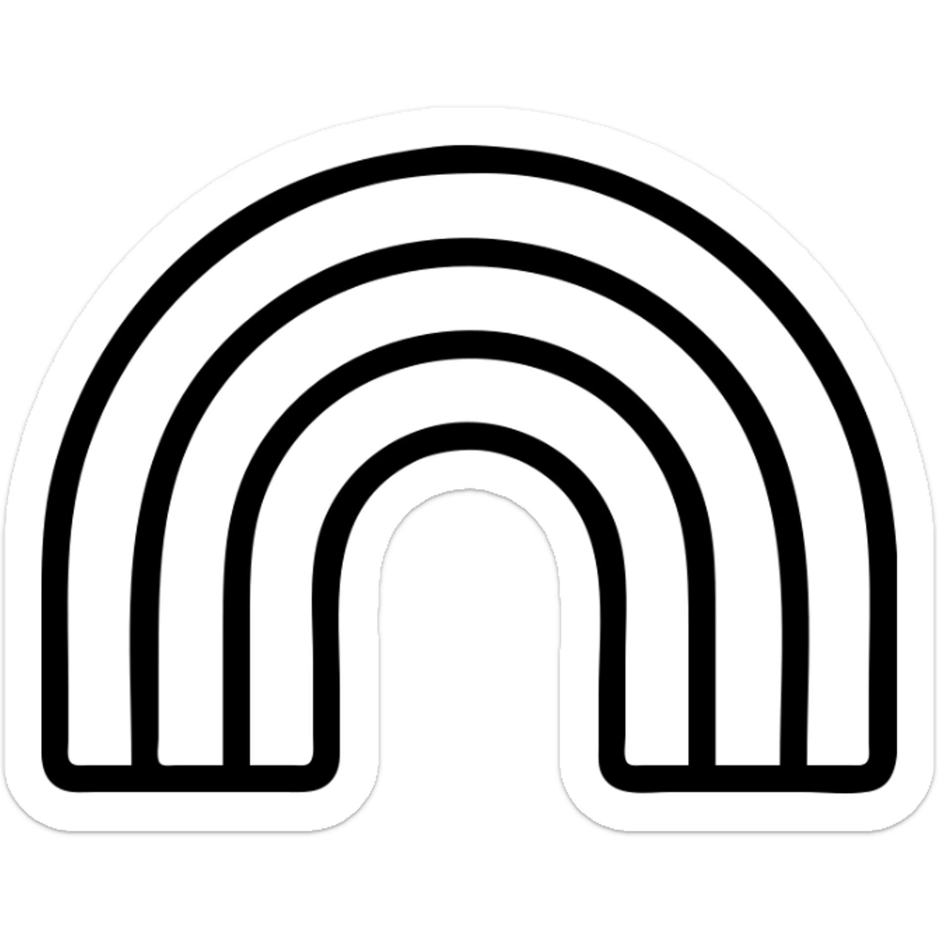 5 striped rainbow sticker