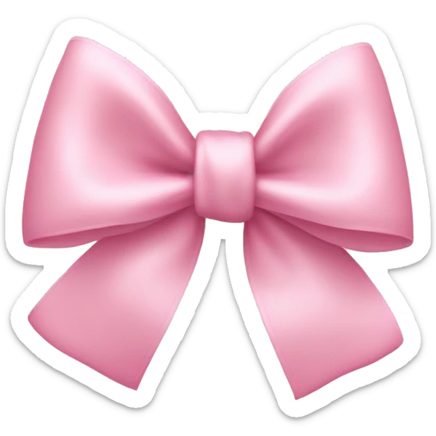 light pink bow on light pink bow sticker