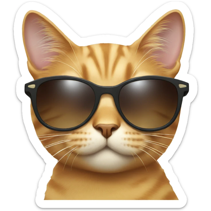 Cat with sunglasses sticker