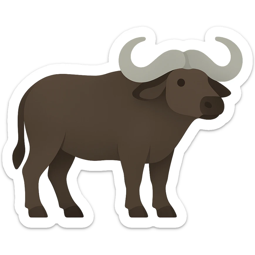 African buffalo sticker